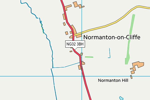 NG32 3BH map - OS VectorMap District (Ordnance Survey)