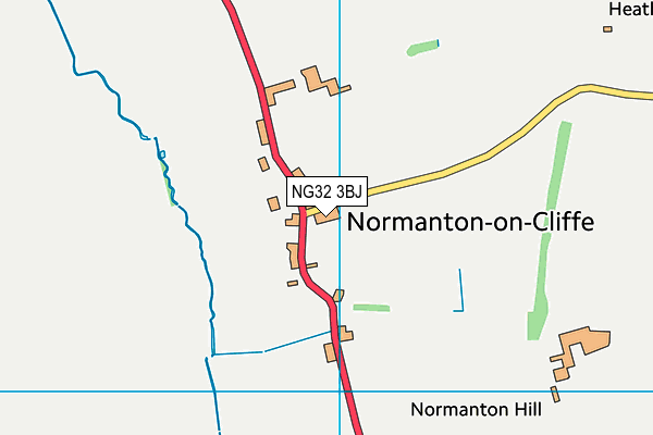 NG32 3BJ map - OS VectorMap District (Ordnance Survey)