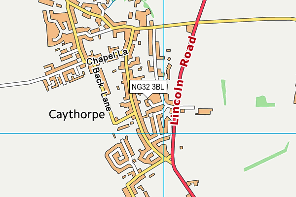 NG32 3BL map - OS VectorMap District (Ordnance Survey)