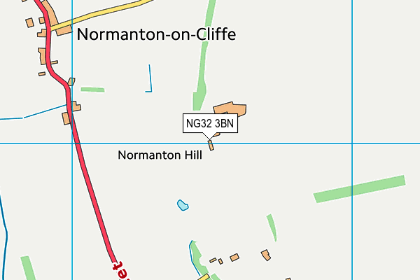 NG32 3BN map - OS VectorMap District (Ordnance Survey)