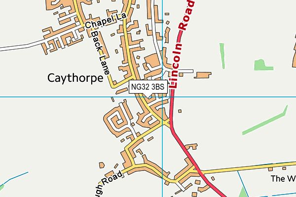 NG32 3BS map - OS VectorMap District (Ordnance Survey)