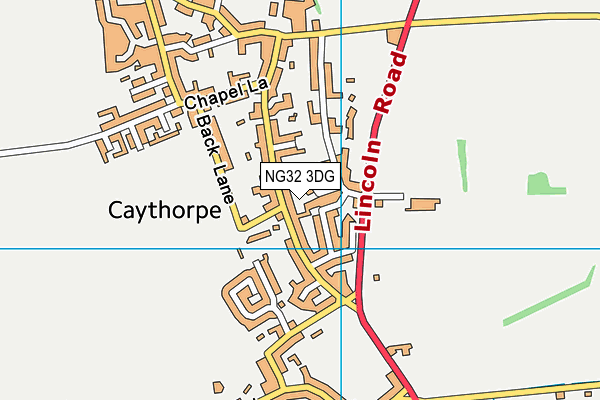 NG32 3DG map - OS VectorMap District (Ordnance Survey)