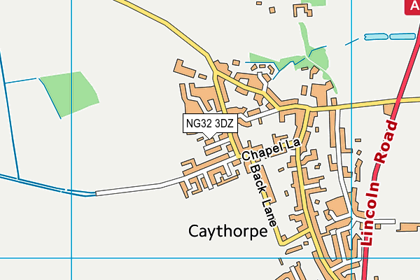 NG32 3DZ map - OS VectorMap District (Ordnance Survey)