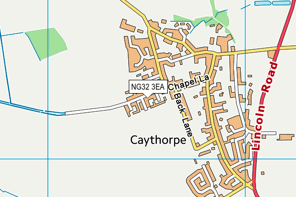 NG32 3EA map - OS VectorMap District (Ordnance Survey)