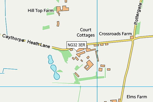 NG32 3ER map - OS VectorMap District (Ordnance Survey)