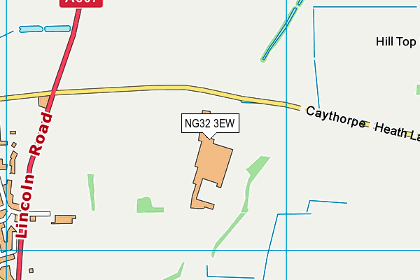 Caythorpe Playing Field map (NG32 3EW) - OS VectorMap District (Ordnance Survey)