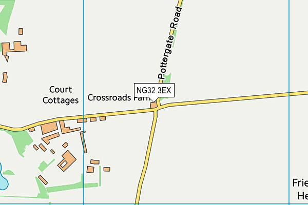 NG32 3EX map - OS VectorMap District (Ordnance Survey)