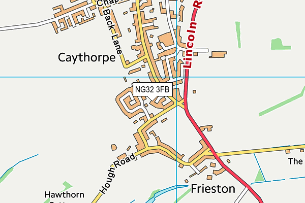 NG32 3FB map - OS VectorMap District (Ordnance Survey)