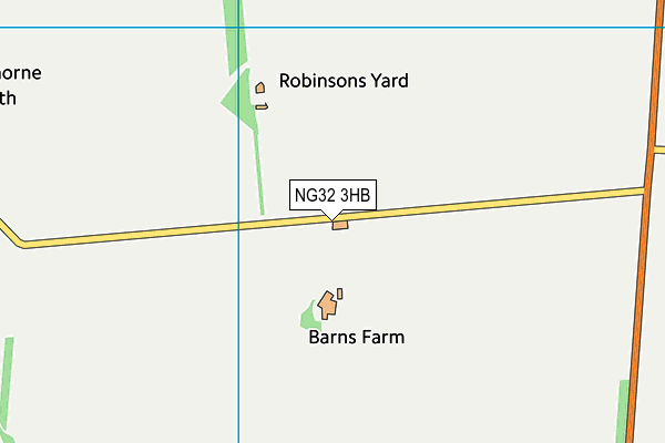 NG32 3HB map - OS VectorMap District (Ordnance Survey)