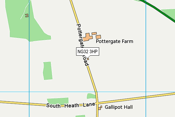 NG32 3HP map - OS VectorMap District (Ordnance Survey)