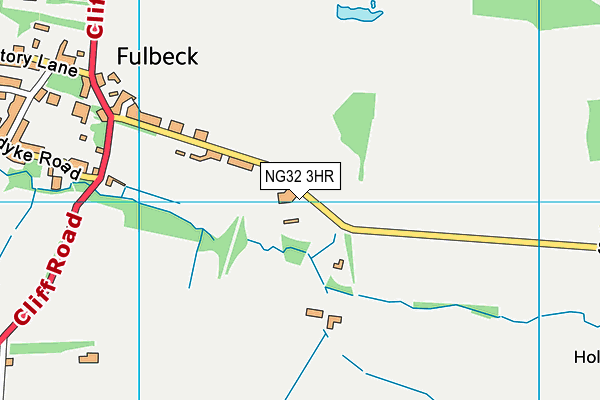 NG32 3HR map - OS VectorMap District (Ordnance Survey)