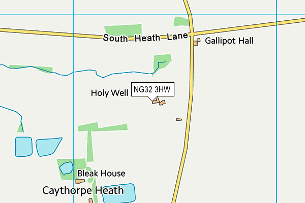 NG32 3HW map - OS VectorMap District (Ordnance Survey)