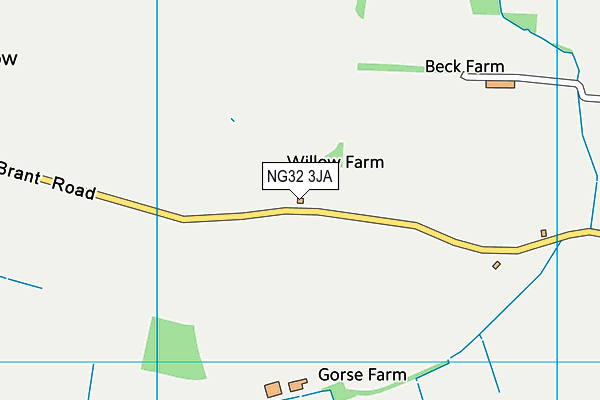 NG32 3JA map - OS VectorMap District (Ordnance Survey)