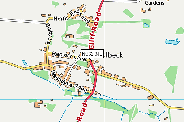 NG32 3JL map - OS VectorMap District (Ordnance Survey)