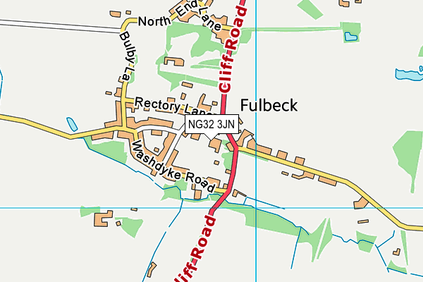 NG32 3JN map - OS VectorMap District (Ordnance Survey)