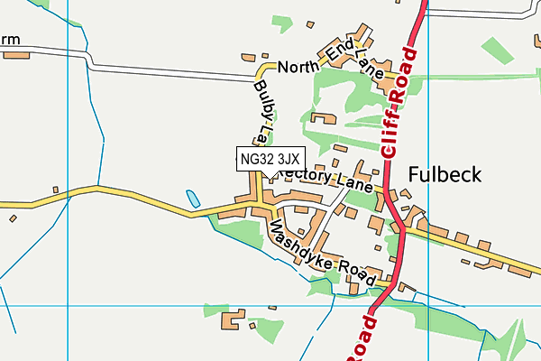 NG32 3JX map - OS VectorMap District (Ordnance Survey)