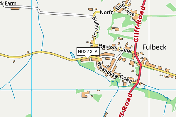 NG32 3LA map - OS VectorMap District (Ordnance Survey)