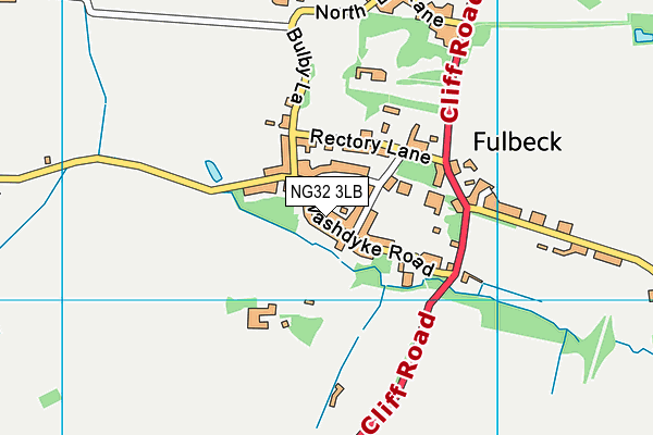 NG32 3LB map - OS VectorMap District (Ordnance Survey)