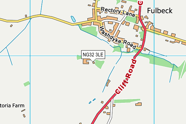 NG32 3LE map - OS VectorMap District (Ordnance Survey)