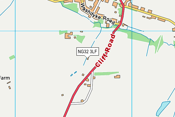 NG32 3LF map - OS VectorMap District (Ordnance Survey)