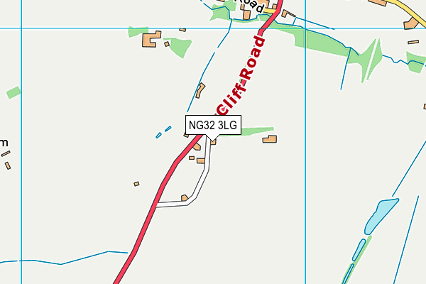 NG32 3LG map - OS VectorMap District (Ordnance Survey)