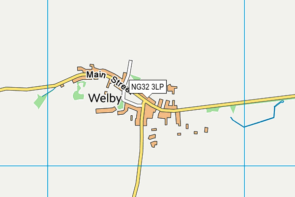 NG32 3LP map - OS VectorMap District (Ordnance Survey)