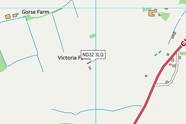 NG32 3LQ map - OS VectorMap District (Ordnance Survey)