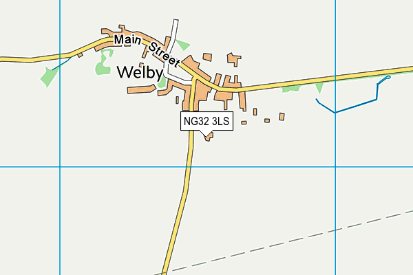 NG32 3LS map - OS VectorMap District (Ordnance Survey)