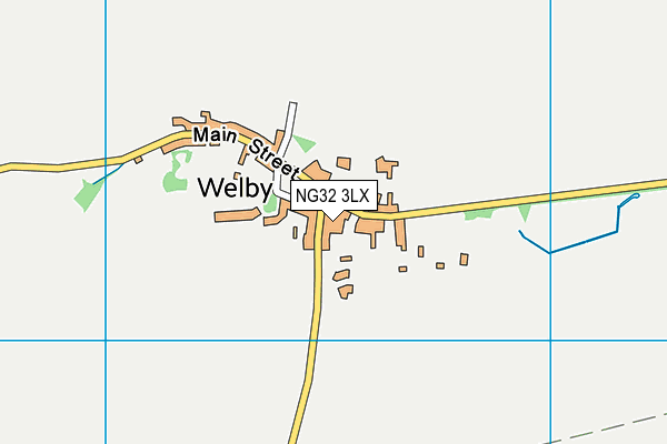NG32 3LX map - OS VectorMap District (Ordnance Survey)