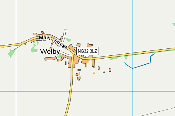 NG32 3LZ map - OS VectorMap District (Ordnance Survey)