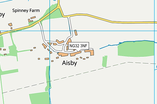 NG32 3NF map - OS VectorMap District (Ordnance Survey)