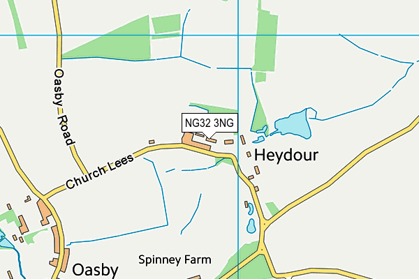 NG32 3NG map - OS VectorMap District (Ordnance Survey)