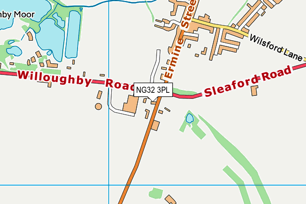 NG32 3PL map - OS VectorMap District (Ordnance Survey)