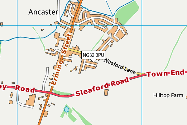 NG32 3PU map - OS VectorMap District (Ordnance Survey)