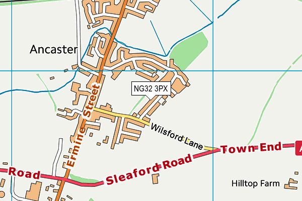 NG32 3PX map - OS VectorMap District (Ordnance Survey)