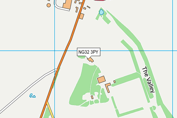 NG32 3PY map - OS VectorMap District (Ordnance Survey)