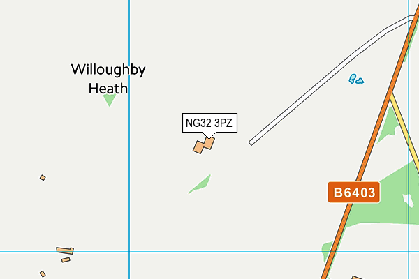 NG32 3PZ map - OS VectorMap District (Ordnance Survey)