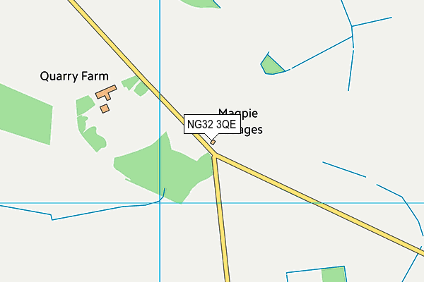NG32 3QE map - OS VectorMap District (Ordnance Survey)