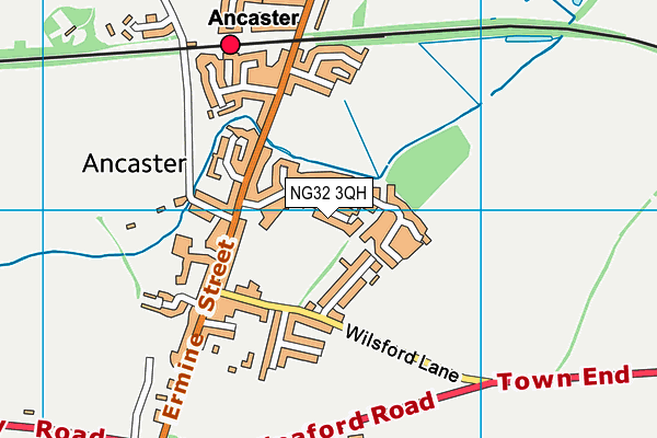 NG32 3QH map - OS VectorMap District (Ordnance Survey)