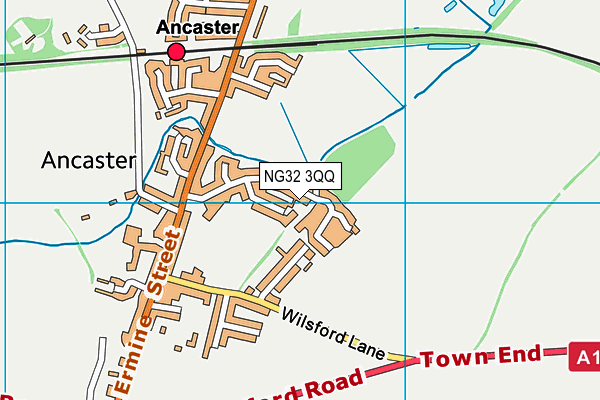 Ancaster CofE Primary School map (NG32 3QQ) - OS VectorMap District (Ordnance Survey)