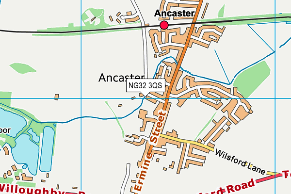 NG32 3QS map - OS VectorMap District (Ordnance Survey)