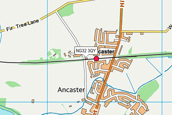 NG32 3QY map - OS VectorMap District (Ordnance Survey)