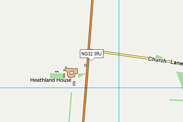 NG32 3RJ map - OS VectorMap District (Ordnance Survey)