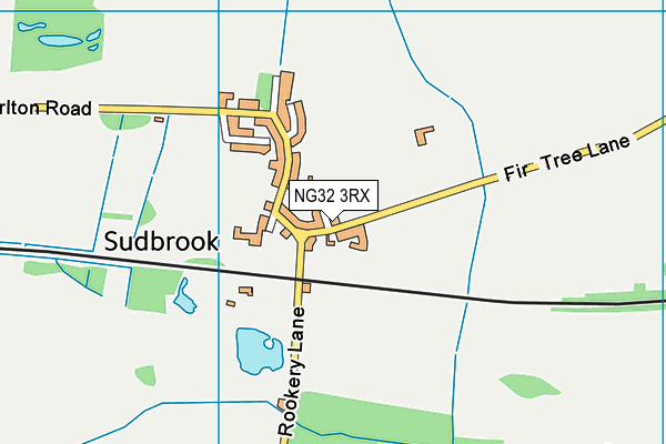 NG32 3RX map - OS VectorMap District (Ordnance Survey)