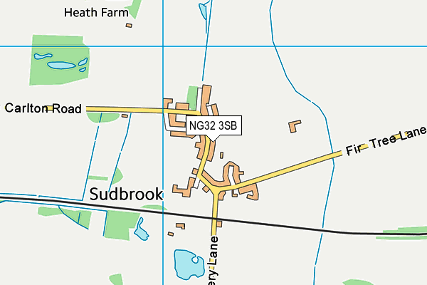 NG32 3SB map - OS VectorMap District (Ordnance Survey)