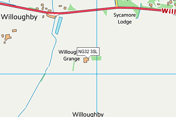 NG32 3SL map - OS VectorMap District (Ordnance Survey)