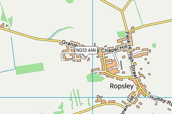NG33 4AN map - OS VectorMap District (Ordnance Survey)