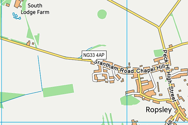 NG33 4AP map - OS VectorMap District (Ordnance Survey)