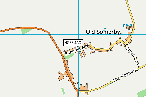 NG33 4AQ map - OS VectorMap District (Ordnance Survey)