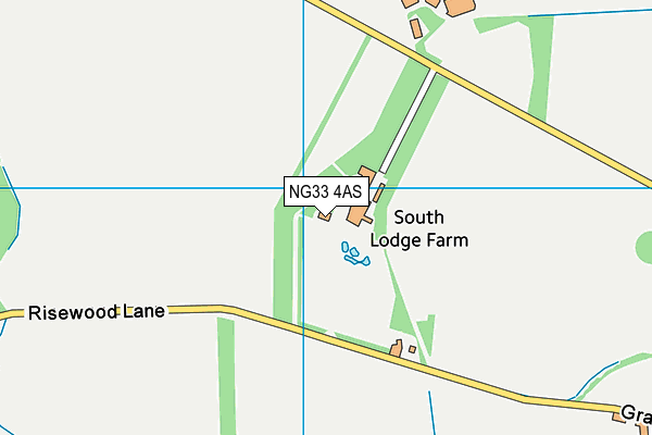 NG33 4AS map - OS VectorMap District (Ordnance Survey)